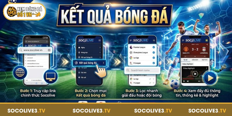 Cách xem kết quả bóng đá tại Socolive chính xác nhất